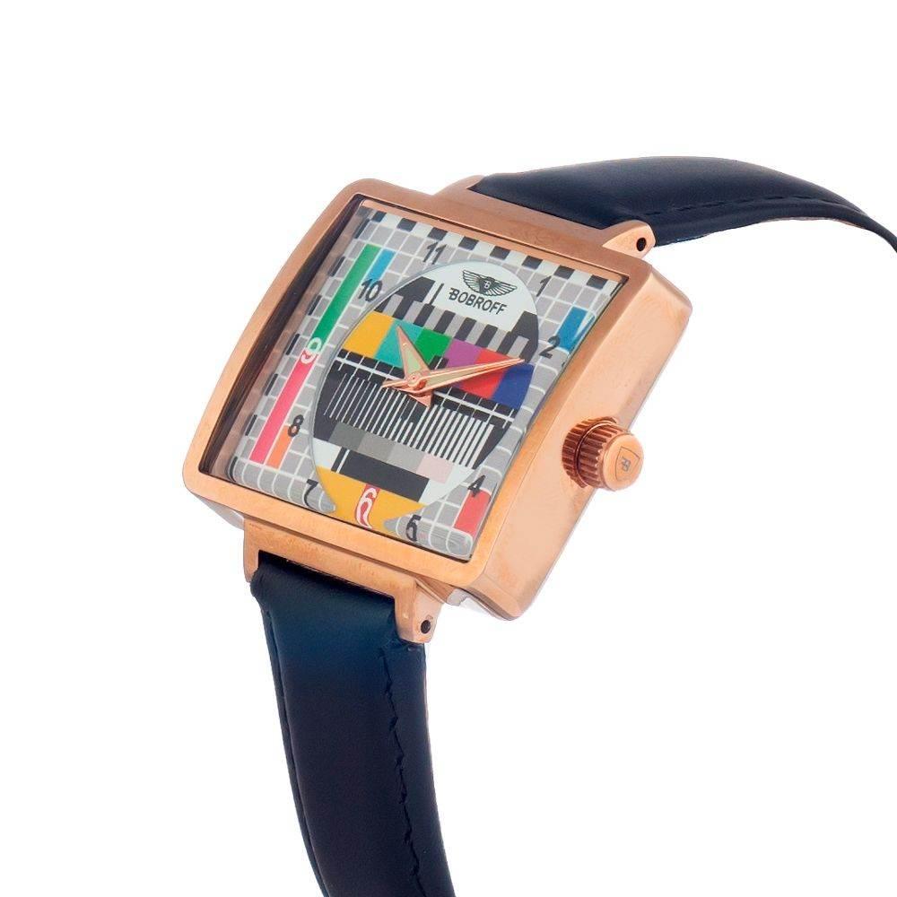 Bobroff Black Leather Watch - Hilstor