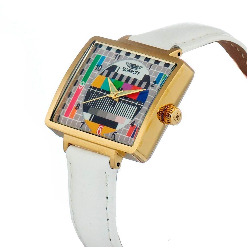 Bobroff White Leather Watch - Hilstor