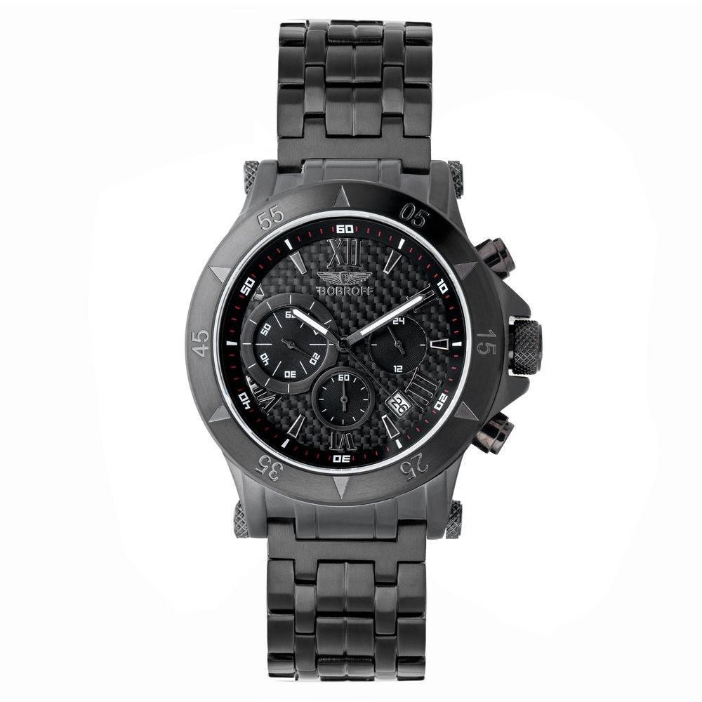 Bobroff Black Stainless Steel Watch - Hilstor