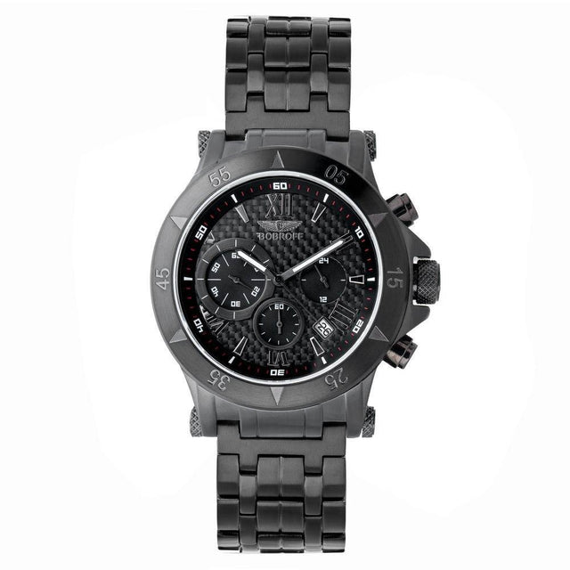 Bobroff Black Stainless Steel Watch - Hilstor