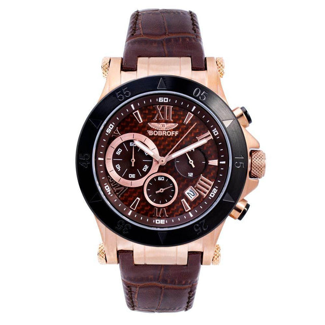 Bobroff Brown Leather Watch - Hilstor