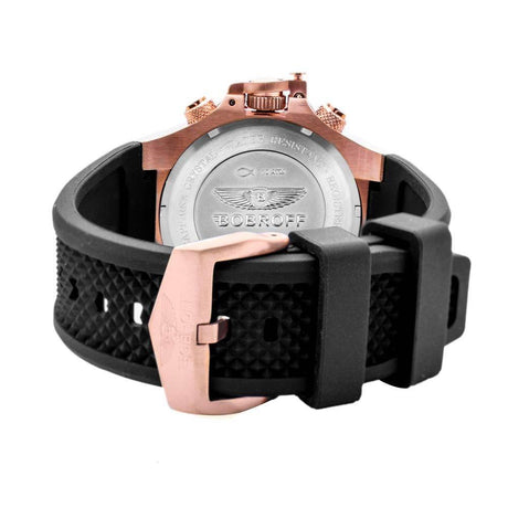 Bobroff Black Rubber Watch - Hilstor