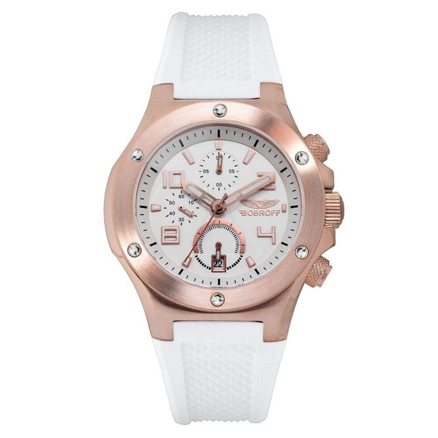 Bobroff White Rubber Watch - Hilstor