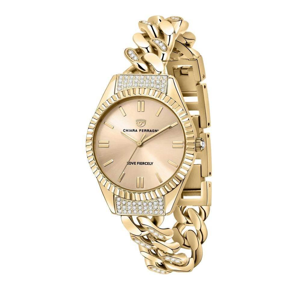 Chiara Ferragni Gold Stainless Steel Watch - Hilstor