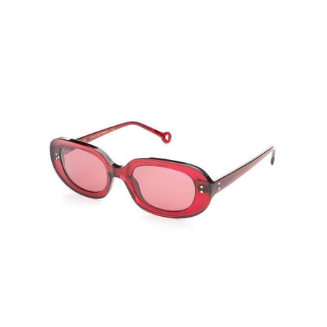 Hally&Son Burgundy Acetate Sunglasses - Hilstor