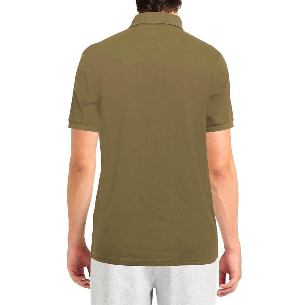 Alpha Studio Green Cotton Polo Shirt - Hilstor