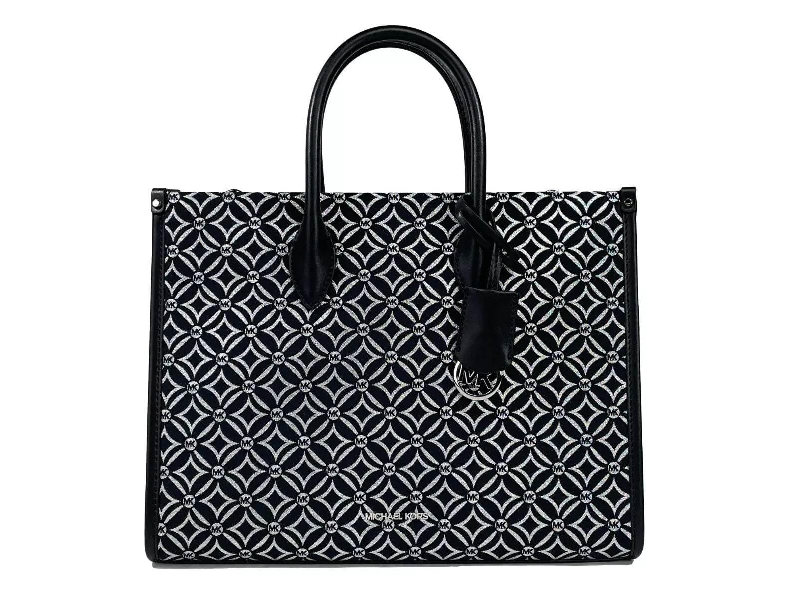 Michael Kors Mirella Medium Top Zip Crossbody Tote Bag Black - Hilstor