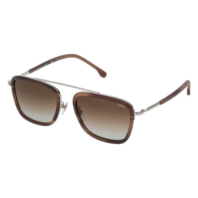 Lozza Brown Metal Sunglasses - Hilstor