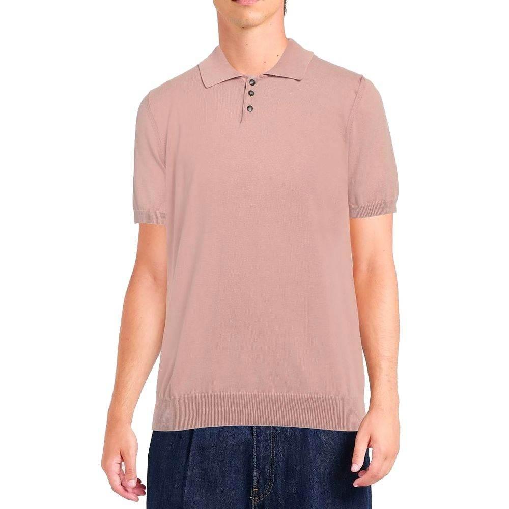 Alpha Studio Pink Cotton Polo Shirt - Hilstor