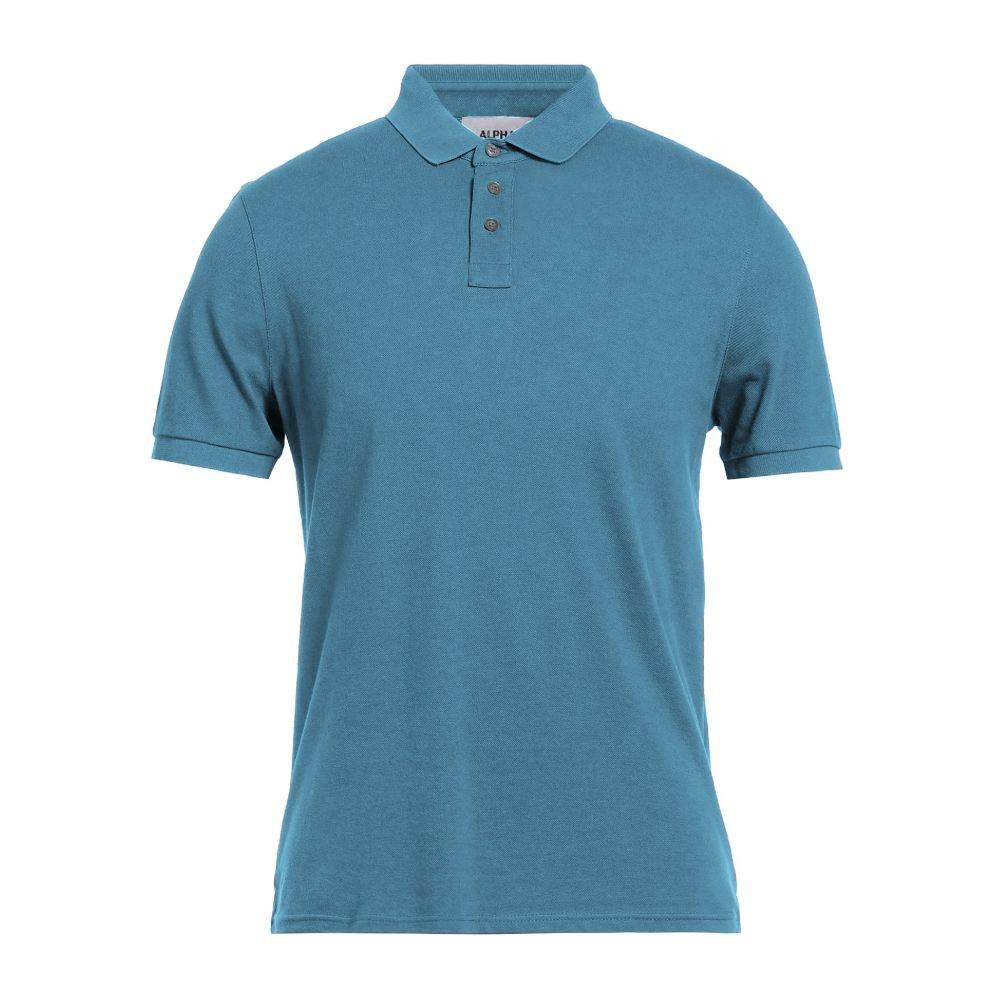 Alpha Studio Light Blue Cotton Men Polo Shirt - Hilstor