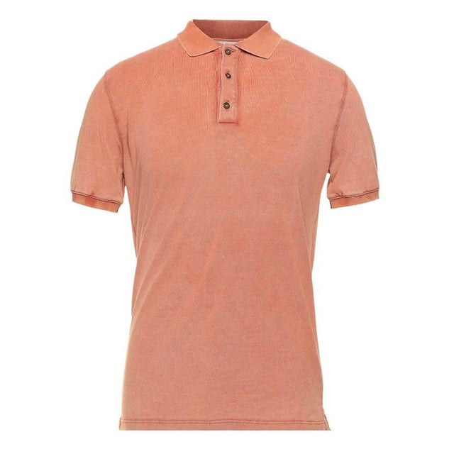 Alpha Studio Pink Cotton Polo Shirt - Hilstor
