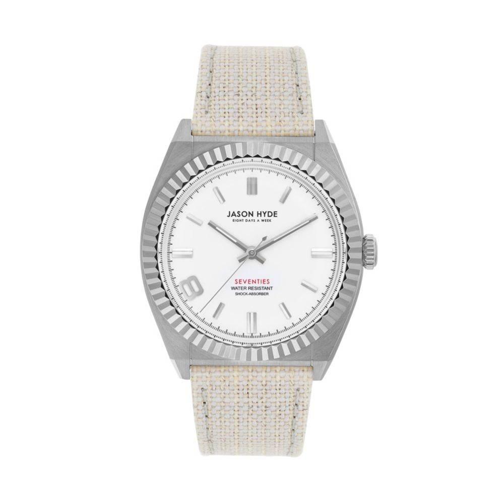 Jason Hyde White Textile Watch - Hilstor