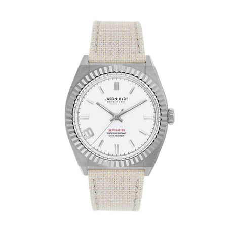 Jason Hyde White Textile Watch - Hilstor