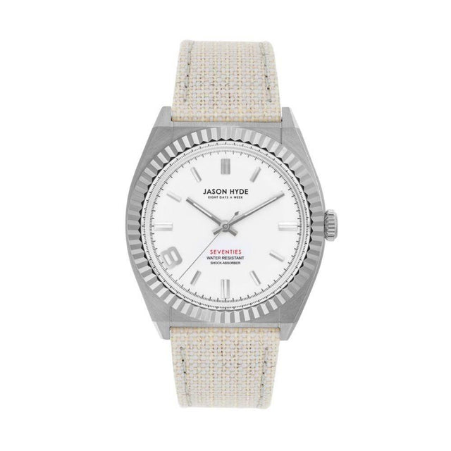 Jason Hyde White Textile Watch - Hilstor