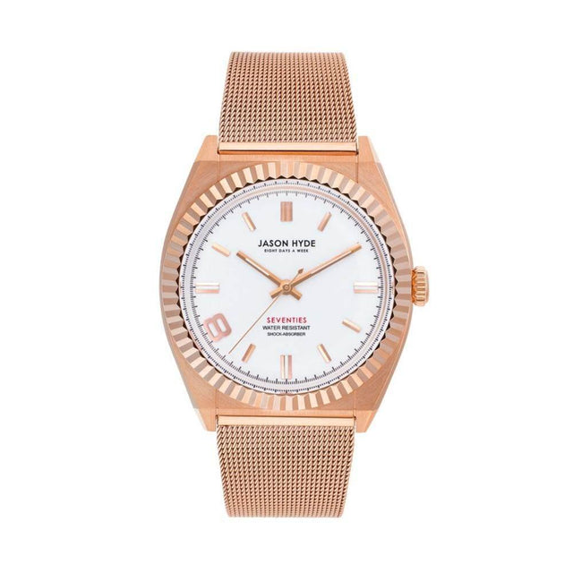 Jason Hyde Rose Gold Textile Watch - Hilstor