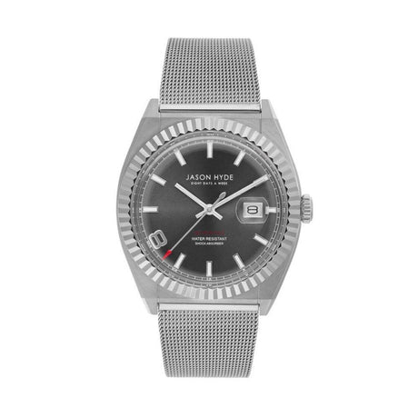 Jason Hyde Gray Steel Watch - Hilstor