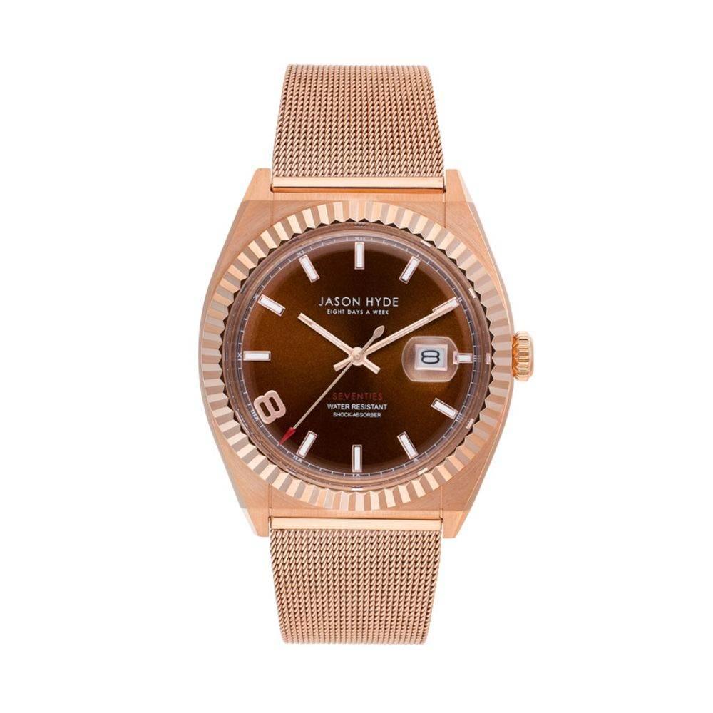 Jason Hyde Rose Gold Textile Watch - Hilstor