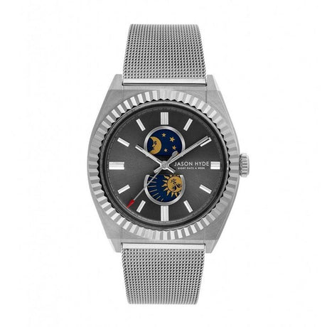 Jason Hyde Gray Steel Watch - Hilstor