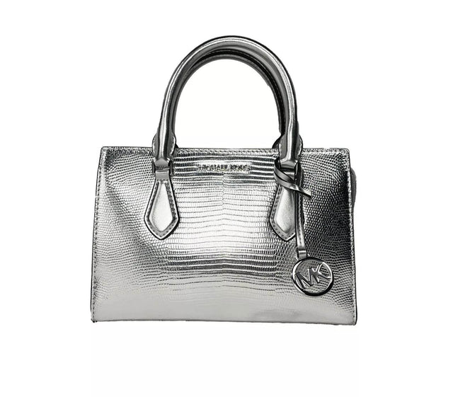Michael Kors Sheila Small Crossbody Satchel Purse Bag Silver - Hilstor