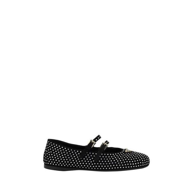 Prada Rhinestone Ballerinas - Hilstor
