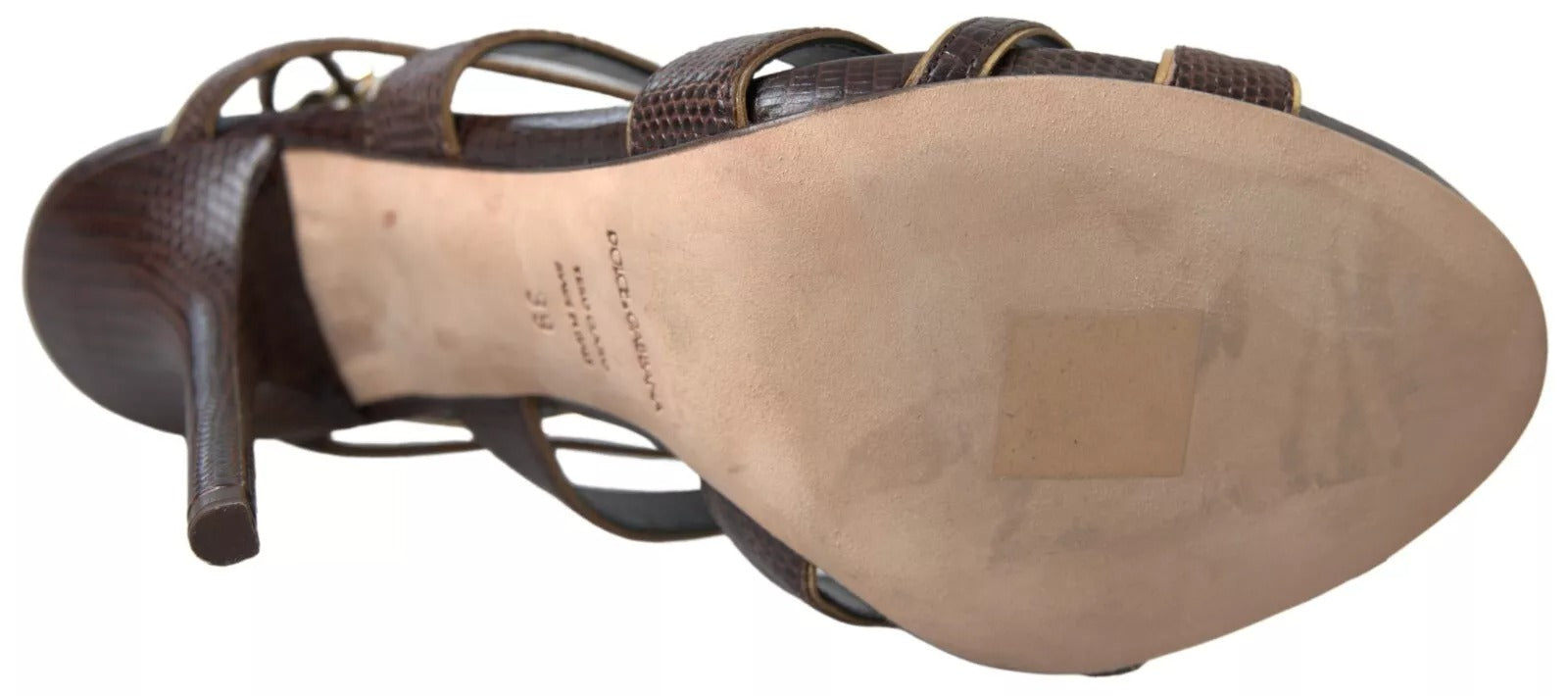 Dolce &amp; Gabbana Brune Ankelrem Stilettohæle Sandaler Sko