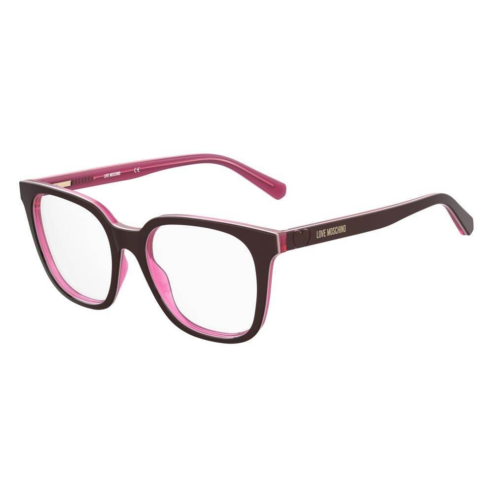 Love Moschino Burgundy Acetate Frames - Hilstor