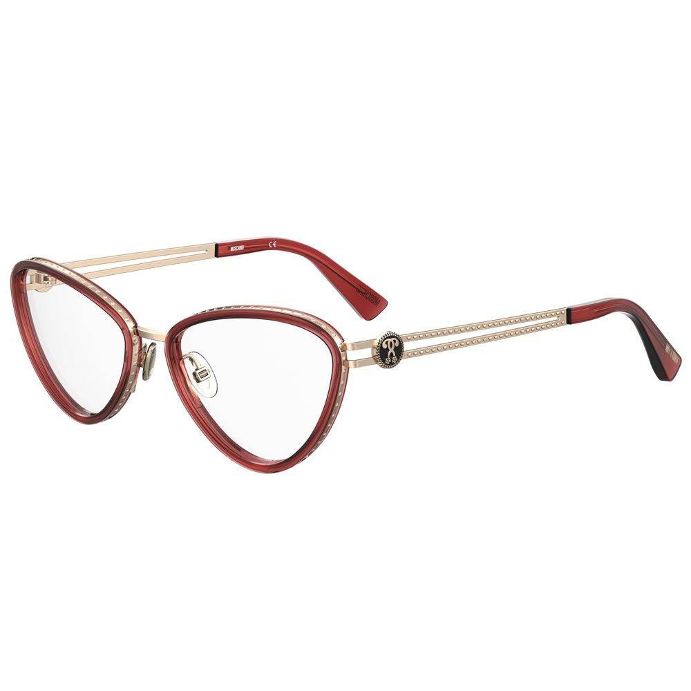 Moschino Burgundy Metal Frames - Hilstor