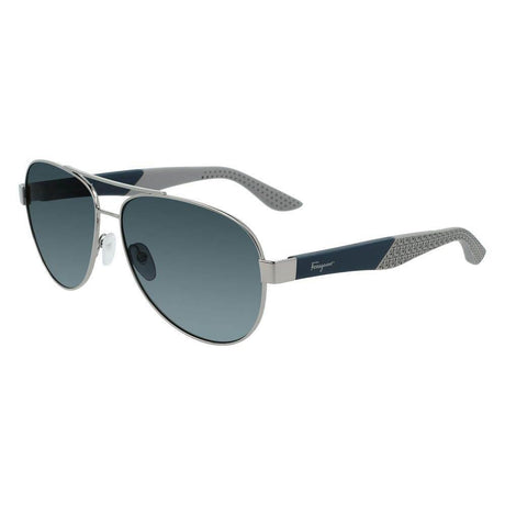 Ferragamo Gray Metal Sunglasses - Hilstor