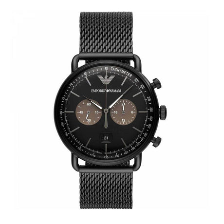 Armani Black Steel Watch - Hilstor