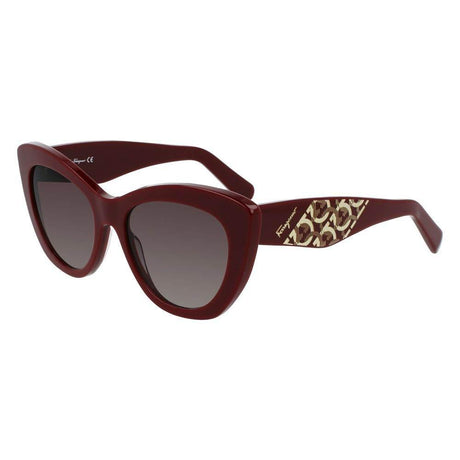 Salvatore Ferragamo Bordeaux Acetate Sunglasses - Hilstor