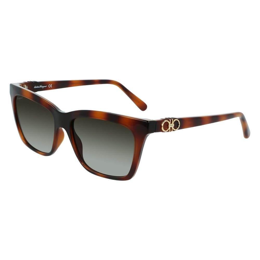 Ferragamo brune injicerede solbriller