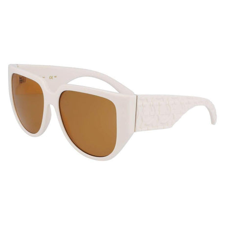 Ferragamo White Bio Injected Sunglasses - Hilstor