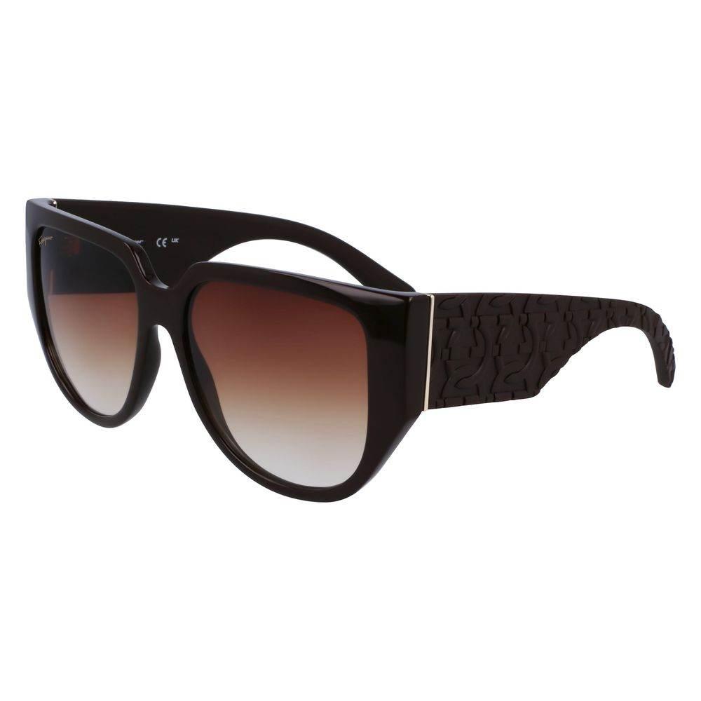 Ferragamo brune bio-injicerede solbriller