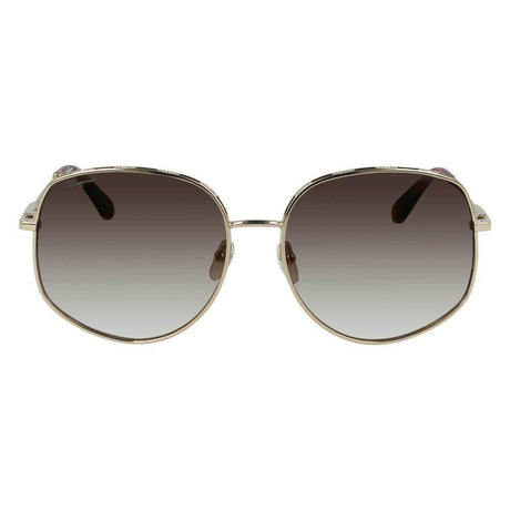 Salvatore Ferragamo Gold Metal Sunglasses - Hilstor