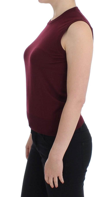 Dolce & Gabbana Red Sleeveless Crewneck Vest Pullover - Hilstor
