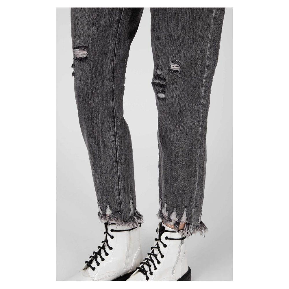 One Teaspoon Gray Cotton Women Jean - Hilstor