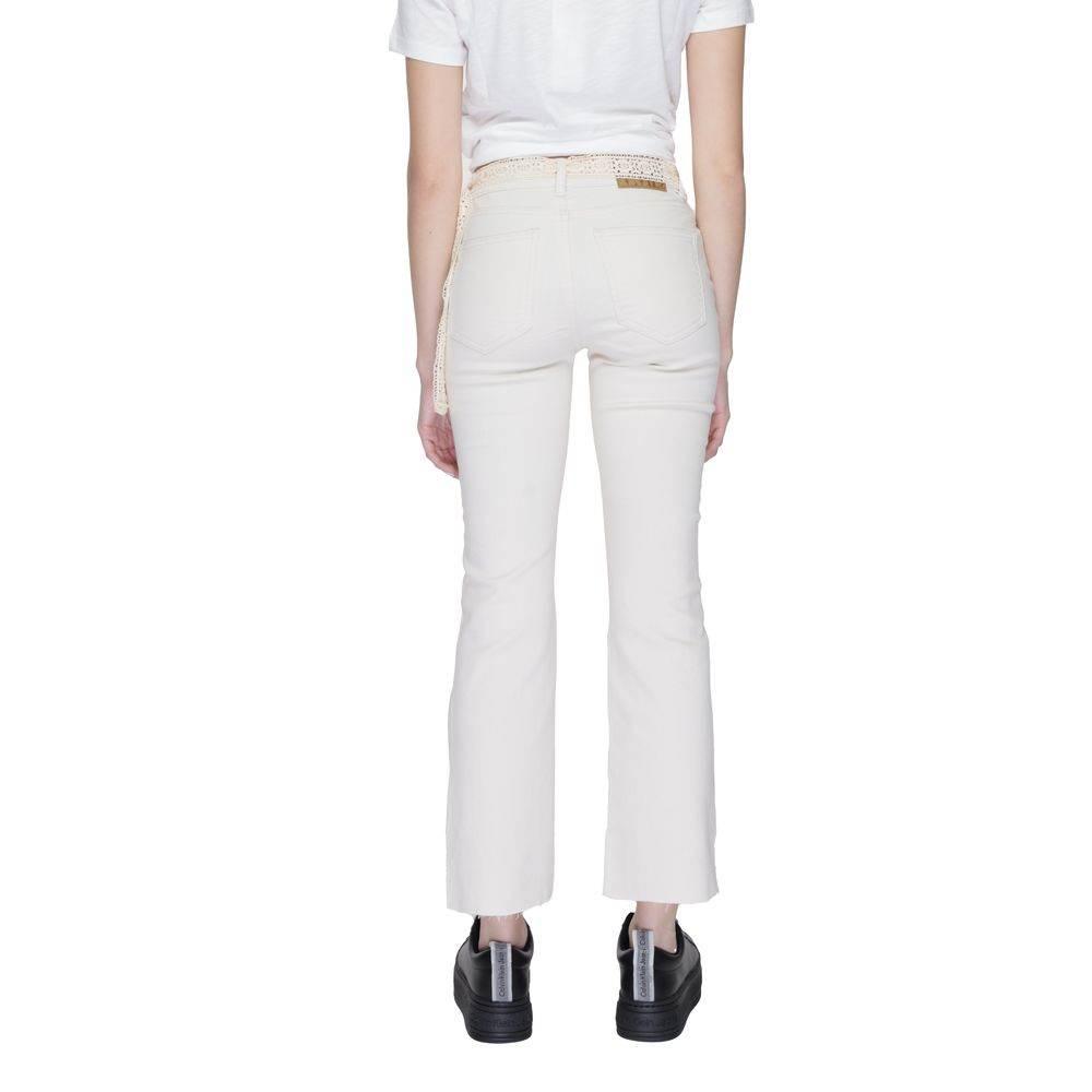 Vero Moda Beige Cotton Jeans & Pant - Hilstor