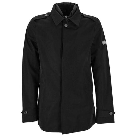 Yes Zee Black Polyester Jacket - Hilstor