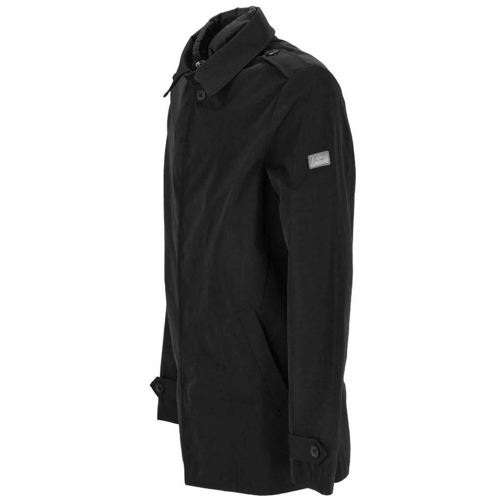 Yes Zee Black Polyester Jacket - Hilstor