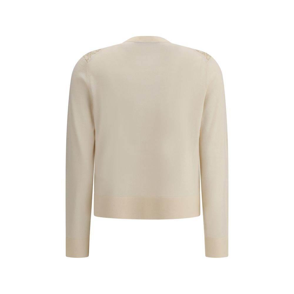 Tory Burch Silk and wool Cardigan with logos - Hilstor