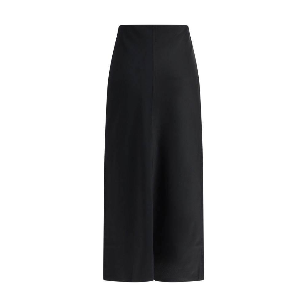 Ami Paris Satin midi Skirt - Hilstor