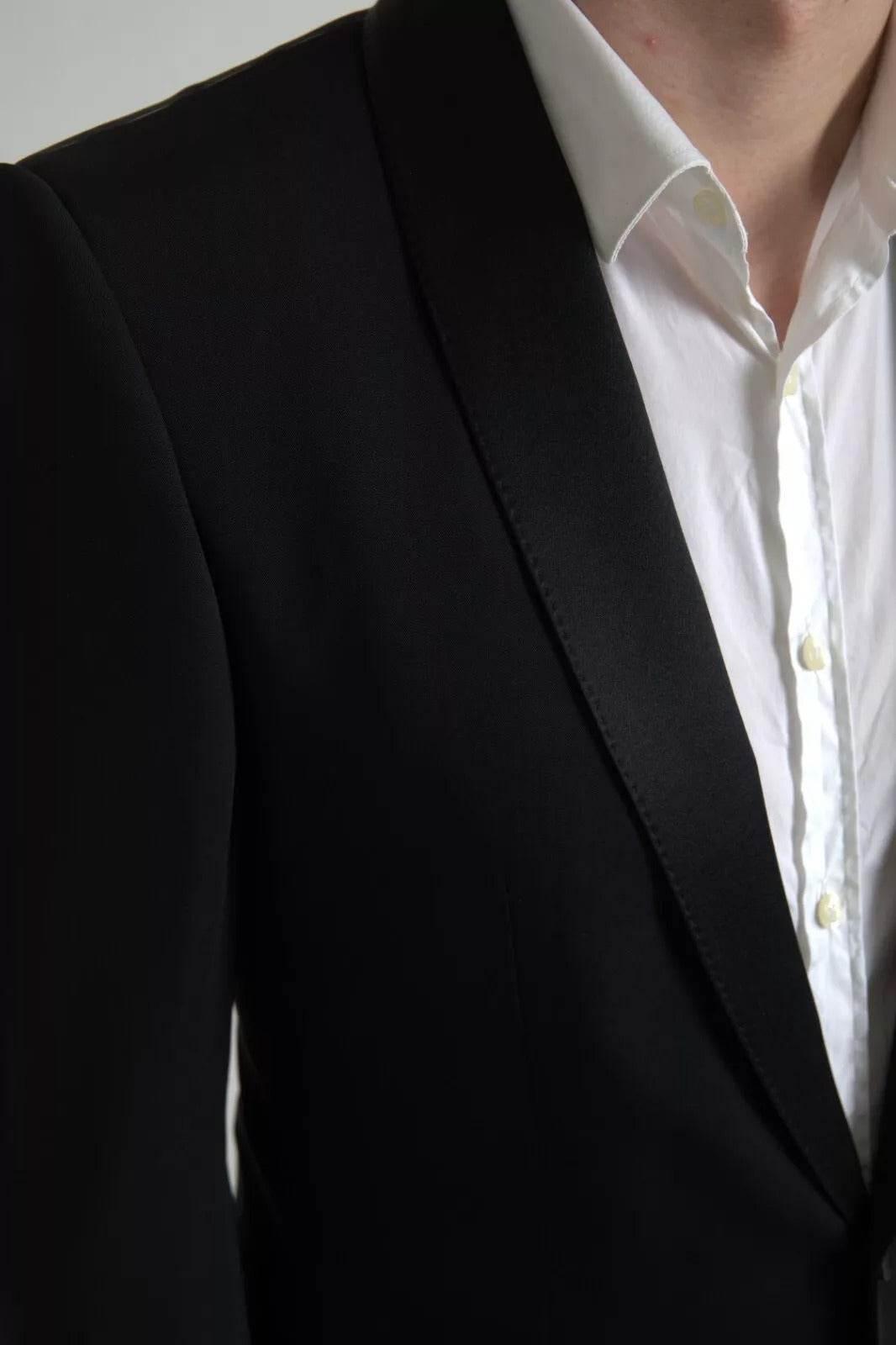Dolce & Gabbana Black Wool Single Breasted MARTINI Blazerclothing - Hilstor