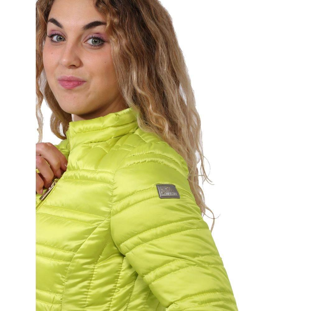 Yes Zee Green Polyester Women's Jacket - Hilstor