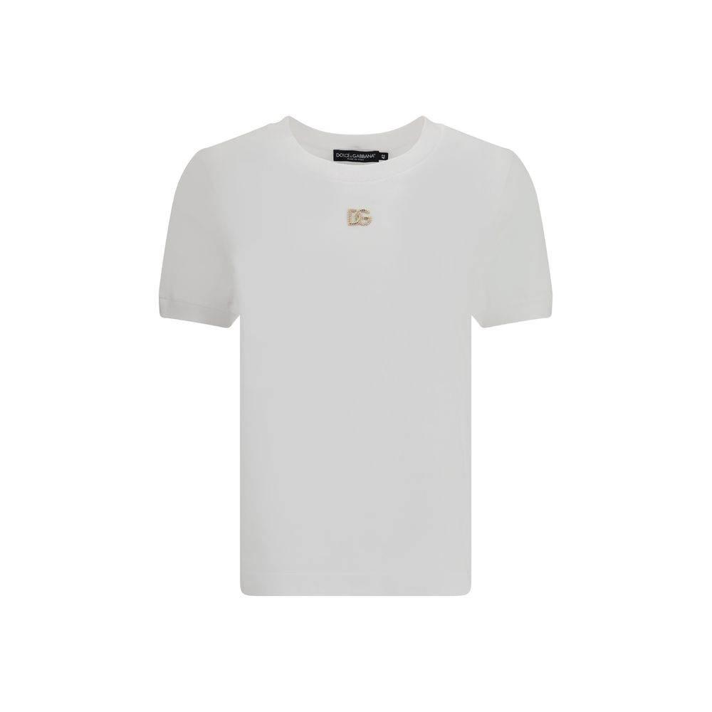 Dolce & Gabbana Logo with strass T-shirt - Hilstor