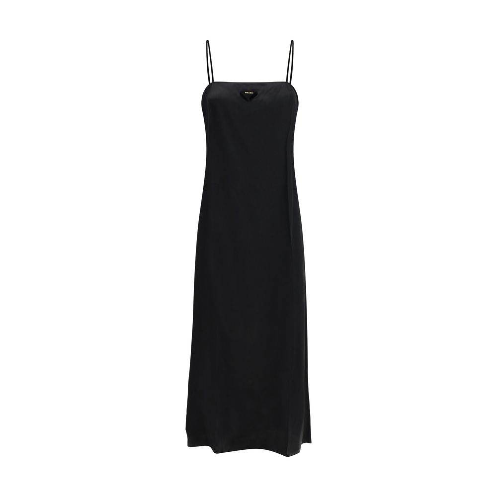 Prada lang silke slip kjole