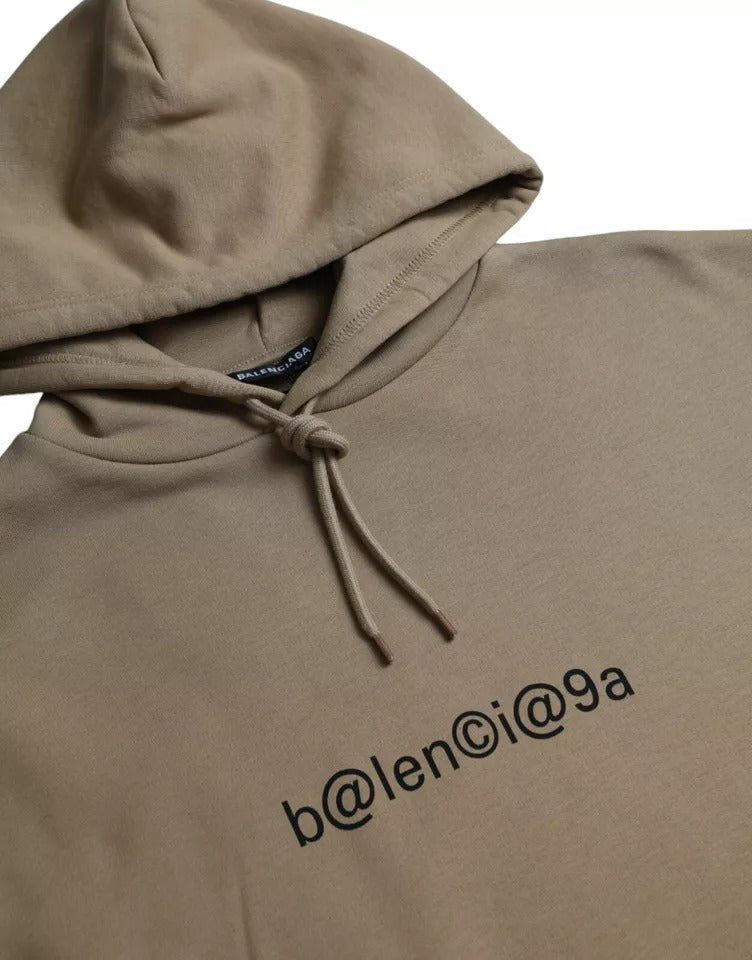 Balenciaga brun bomuld symbolsk Molleton Bouclette hættetrøje