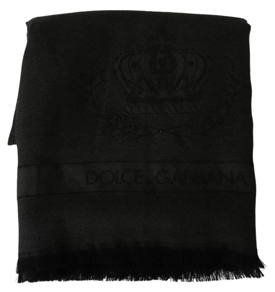Dolce & Gabbana Green Brown Wrap Cashmere Shawl Scarf - Hilstor