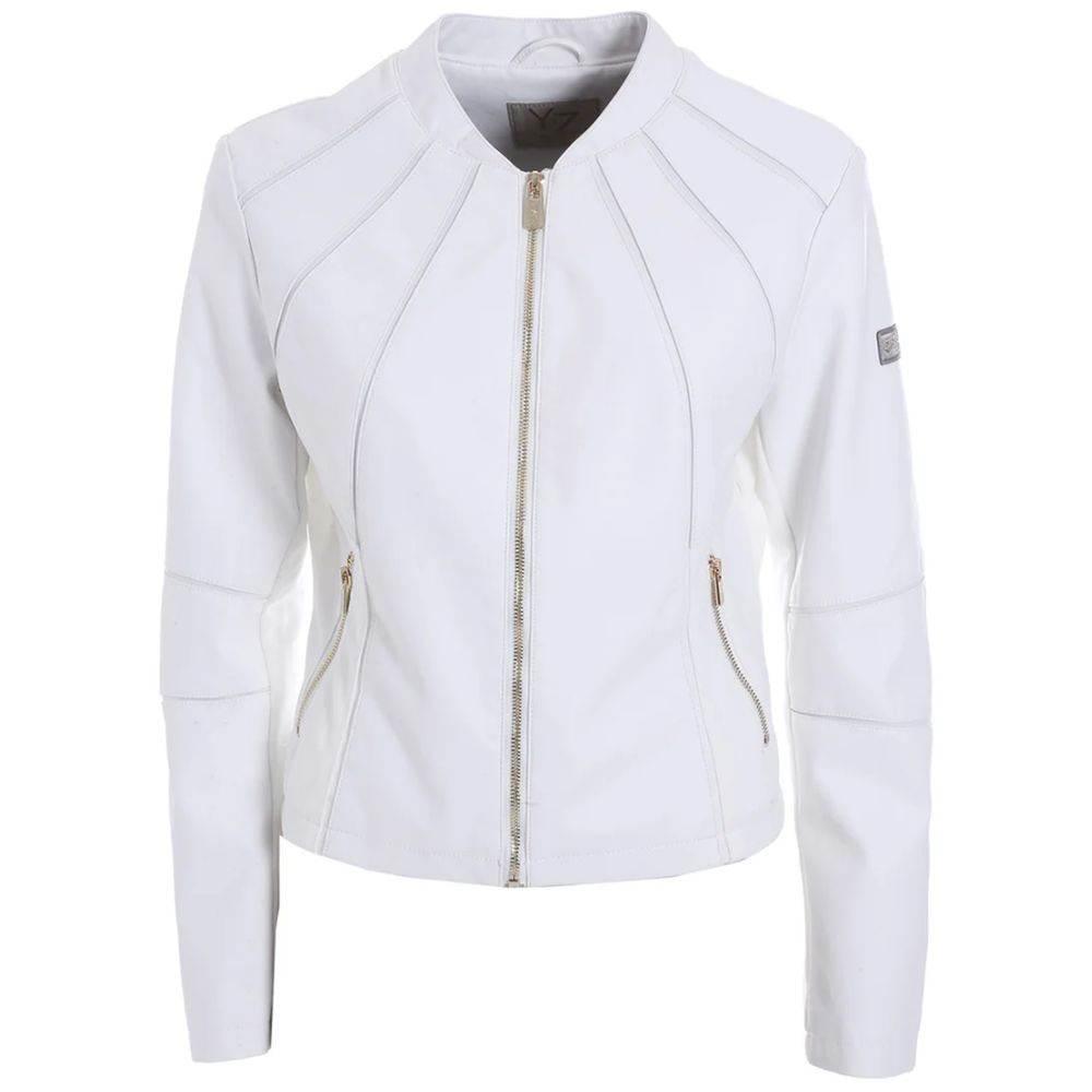 Yes Zee White Polyethylene Jackets & Coat - Hilstor