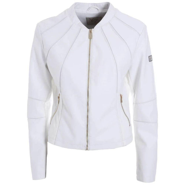 Yes Zee White Polyethylene Jackets & Coat - Hilstor