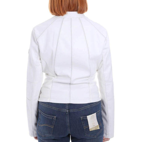 Yes Zee White Polyethylene Jackets & Coat - Hilstor
